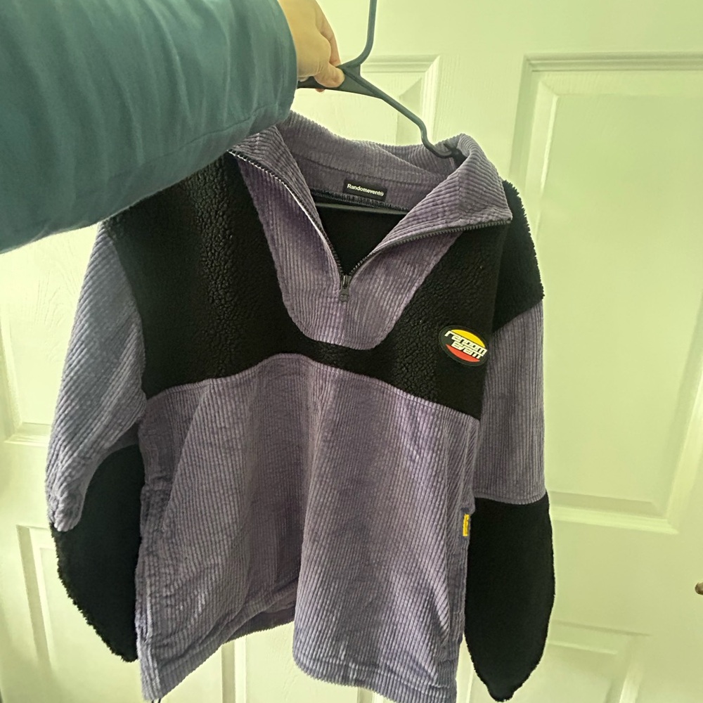 Purple and Black Half-Zip Pullover